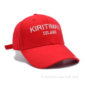 Cappellino da baseball rosso personalizzato ricamato